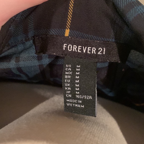 Forever 21 Plaid Sheer Top - Picture 3 of 11